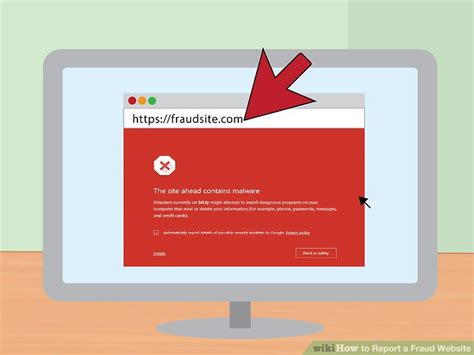 reporting a fraudulent website